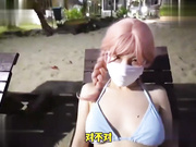 海边搭讪沙滩上干别人的女朋友
