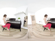 Carolin maturbates during piano lesson 180VR