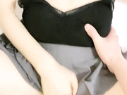 酒店白Polo衫灰百褶裙肉丝高跟射在外面了